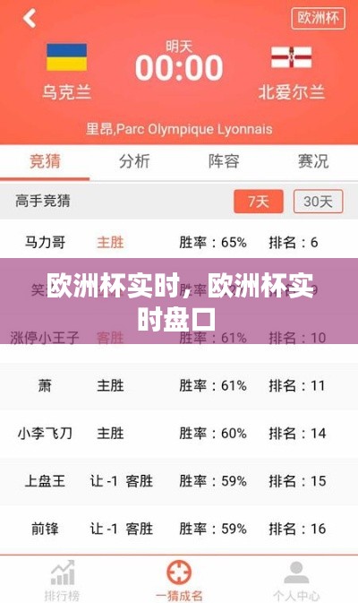 欧洲杯实时,欧洲杯实时盘口