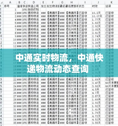 中通实时物流,中通快递物流动态查询