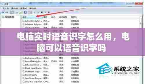 电脑实时语音识字怎么用，电脑可以语音识字吗 