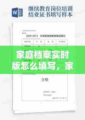 家庭档案实时版怎么填写，家庭档案制作 