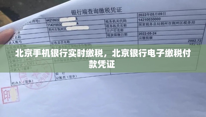 北京手机银行实时缴税,北京银行电子缴税付款凭证