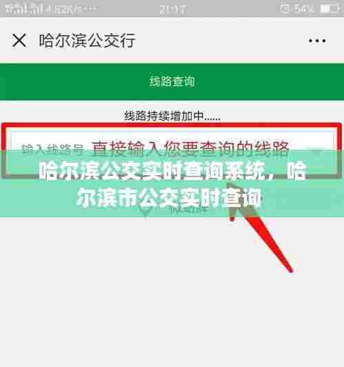 哈尔滨公交实时查询系统,哈尔滨市公交实时查询