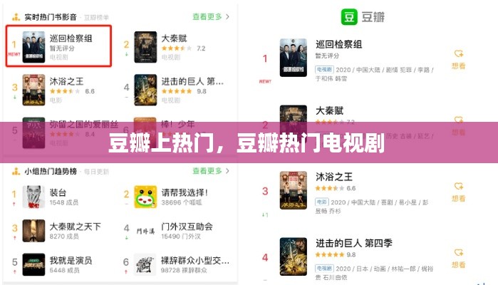 豆瓣上热门,豆瓣热门电视剧