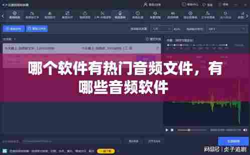 哪个软件有热门音频文件，有哪些音频软件 