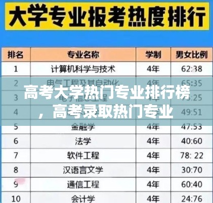 高考大学热门专业排行榜,高考录取热门专业