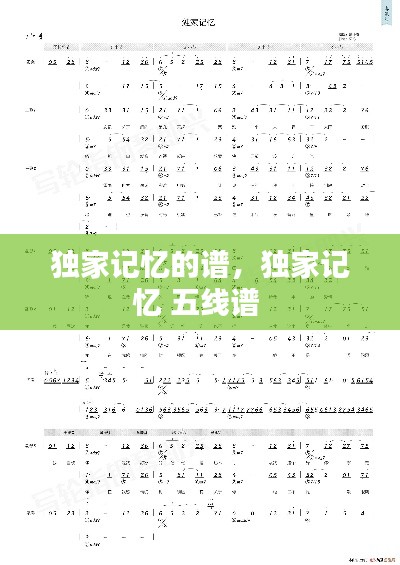 独家记忆的谱,独家记忆 五线谱