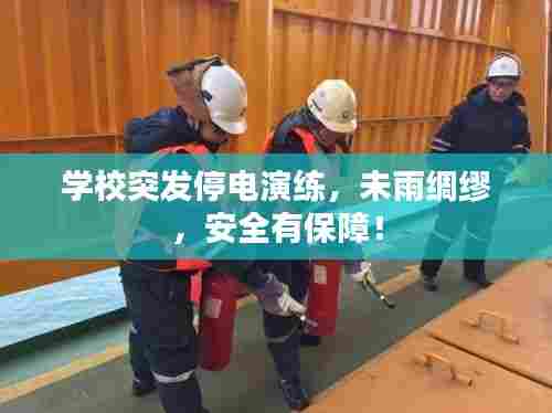 学校突发停电演练,未雨绸缪,安全有保障!