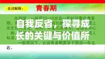 自我反省,探寻成长的关键与价值所在