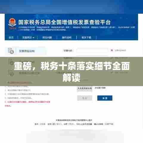 重磅,税务十条落实细节全面解读