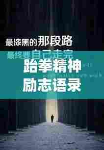 跆拳精神励志语录,勇往直前,挑战无畏界限