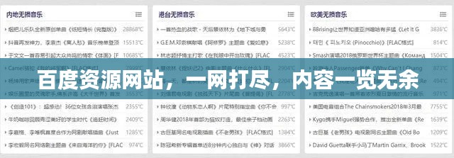 百度资源网站，一网打尽，内容一览无余