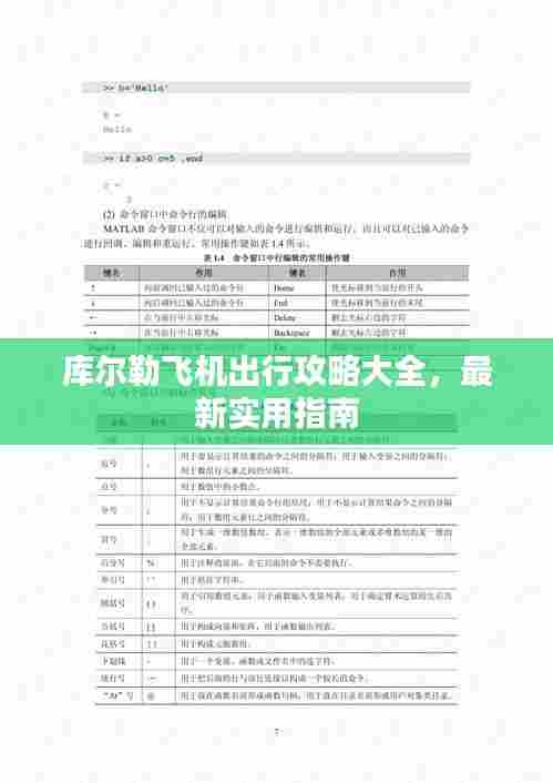 库尔勒飞机出行攻略大全,最新实用指南