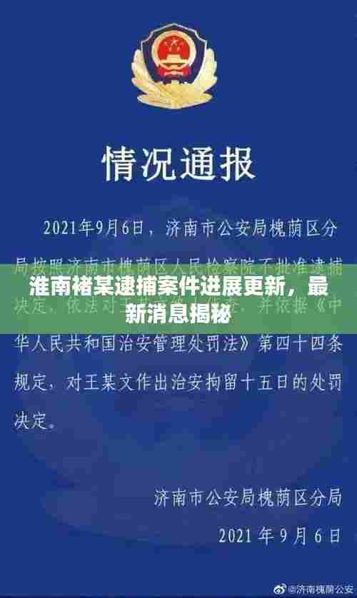 淮南褚某逮捕案件进展更新,最新消息揭秘