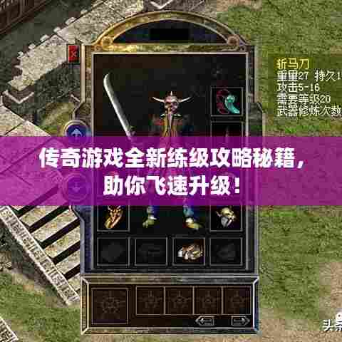 传奇游戏全新练级攻略秘籍，助你飞速升级！
