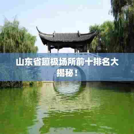 山东省蹦极场所前十排名大揭秘!