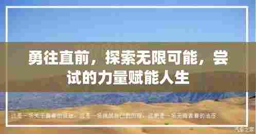 勇往直前，探索无限可能，尝试的力量赋能人生
