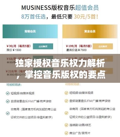 独家授权音乐权力解析,掌控音乐版权的要点揭秘