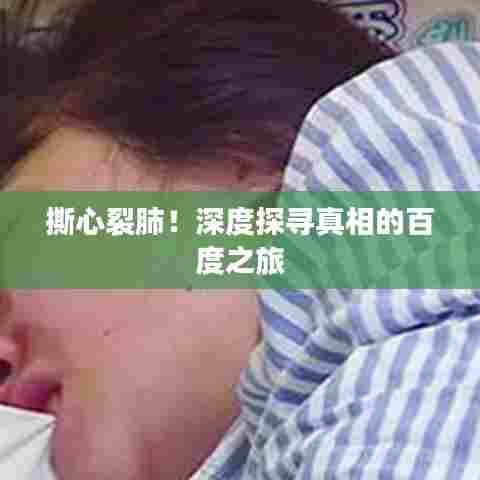 撕心裂肺！深度探寻真相的百度之旅