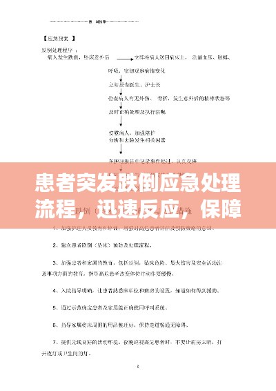 患者突发跌倒应急处理流程，迅速反应，保障安全